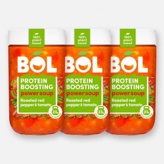 3 x BOL Roasted Red Pepper & Tomato Power Soup - 600g