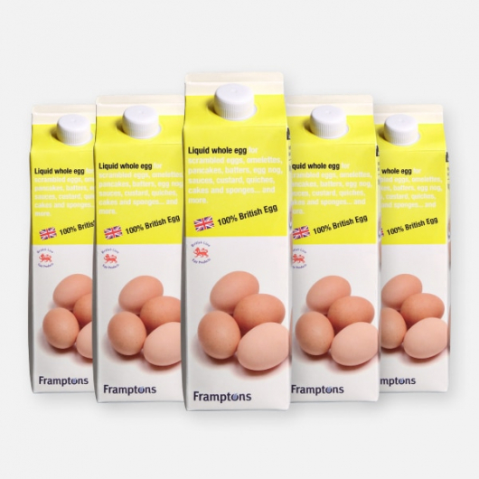 5 x 1l British Liquid Whole Eggs Cartons