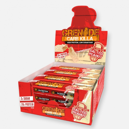 White Chocolate Salted Peanut Grenade® Carb Killa™ Bars - 12 x 60g