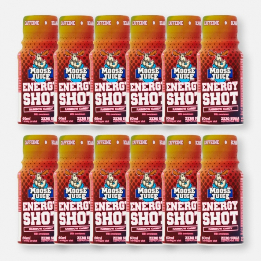 Moose Juice Energy Shot - Rainbow Candy 12 x 60ml
