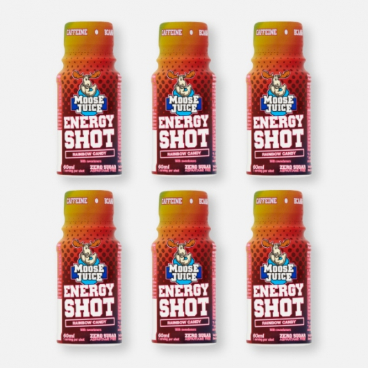 Moose Juice Energy Shot - Rainbow Candy 6 x 60ml