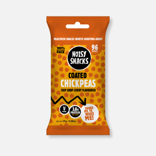 Noisy Snacks Coated Chickpeas - Chip Shop Curry Flavour 25g