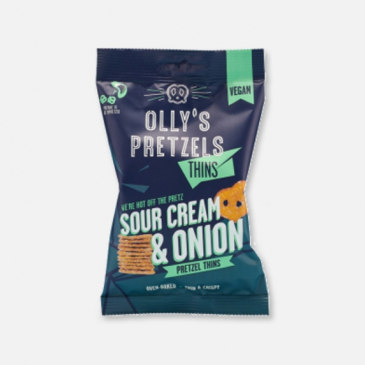 Olly's Pretzel Thins - Vegan Sour Cream & Onion 35g