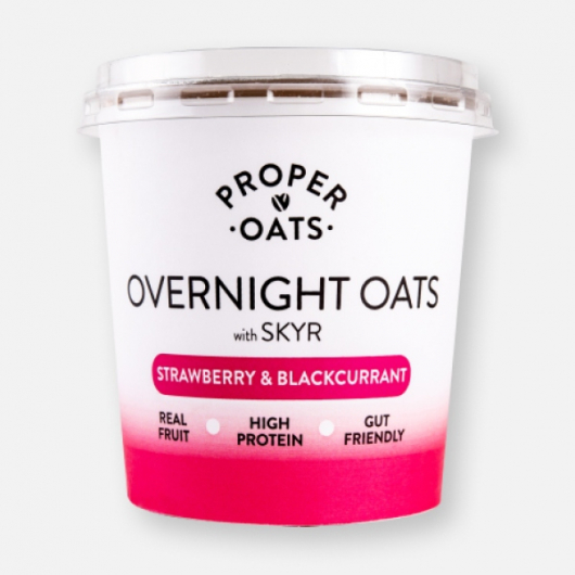 Proper Oats Overnight Oats - Strawberry & Blackcurrant
