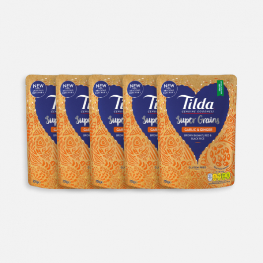 Tilda Super Grains Garlic and Ginger Rice 5 x 220g