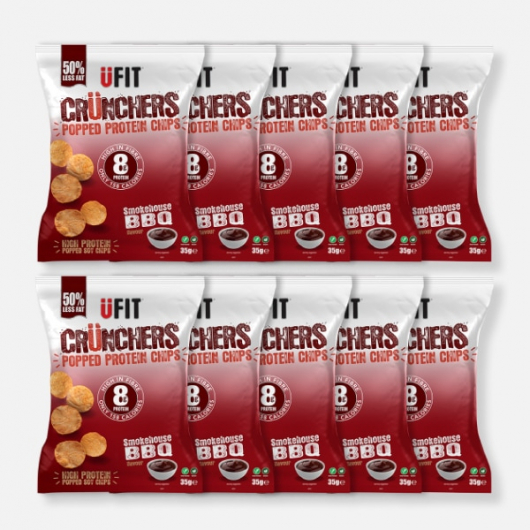 UFIT High Protein Popped Chips -  Smokehouse BBQ - 10 x 35g