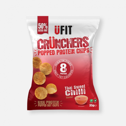 UFIT Crunchers Sweet Chilli High Protein Popped Chips - 35g