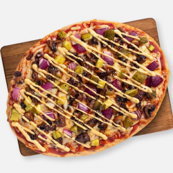 Meat-Free Cheeseburger Pizza