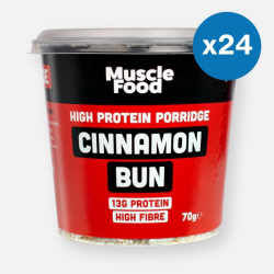 MuscleFood High Protein Cinnamon Bun Porridge 24 x 70g