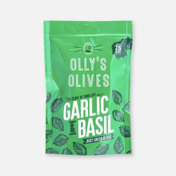 Olly's Olives - Basil & Garlic Halkidiki Olives 50g
