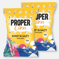 PROPERCORN - Sweet & Salty Popcorn Share Bag 2 x 90g ****